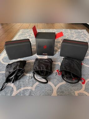 Official Peloton Workout Band Set and Foam Yoga Blocks - Black & Red